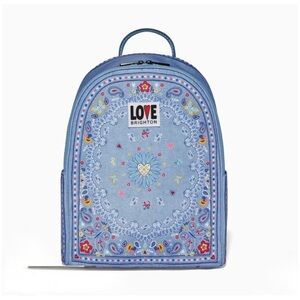 Brighton Light Blue Embroidered Mini Backpack